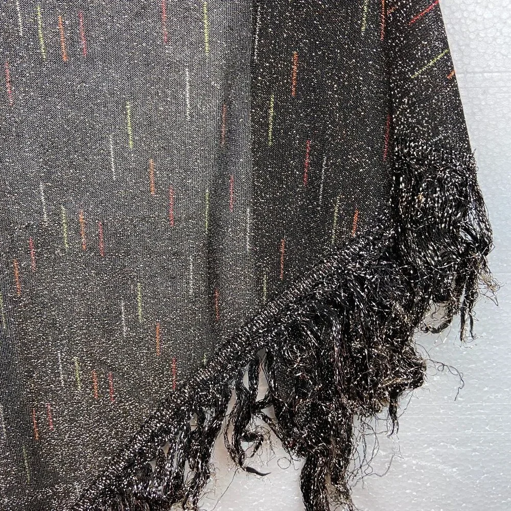 Vintage Gold Lurex Shawl Scarf Wrap